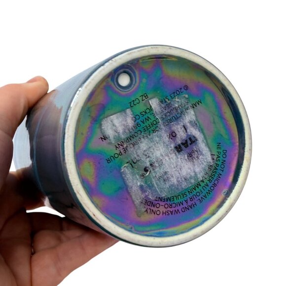 Starbucks Coffee Mug Travel Tumbler Hot Air Balloon Gold Lid 12oz Ceramic - Picture 7 of 7